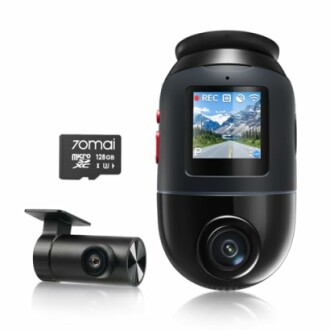 Dashcam with screen display and 128GB memory card