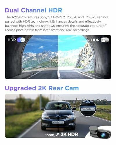 Comparison of HDR on and off with upgraded 2K rear camera