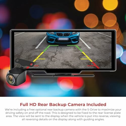 Car rear backup camera display with parking guidelines